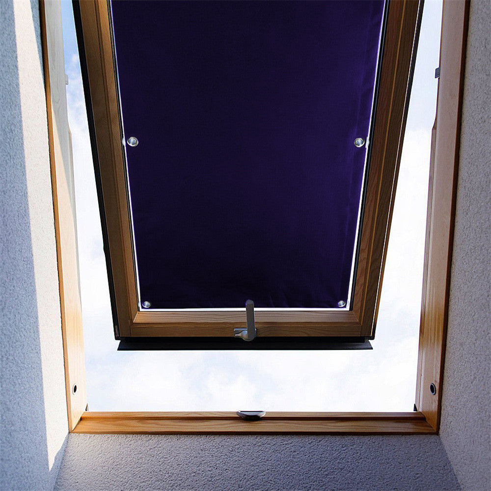 Ygann Dachfenster Rollo Thermo Sonnenschutz Verdunkelungsrollo für Dachfenster UV Schutz mit Saugnäpfe ohne Bohren ohne kleben Navy 116x120cm