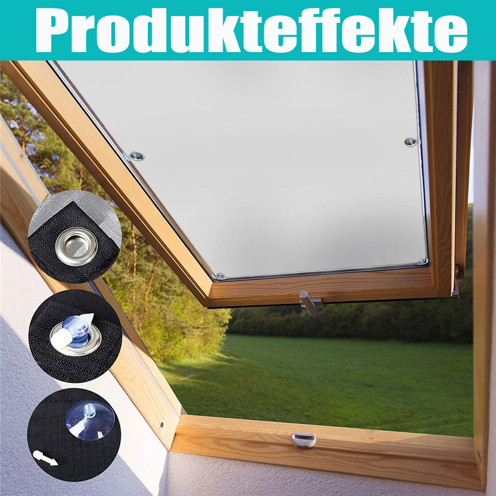 Ygann Dachfenster Rollo Thermo Sonnenschutz Verdunkelungsrollo für Dachfenster UV Schutz mit Saugnäpfe ohne Bohren ohne kleben 116x120cm