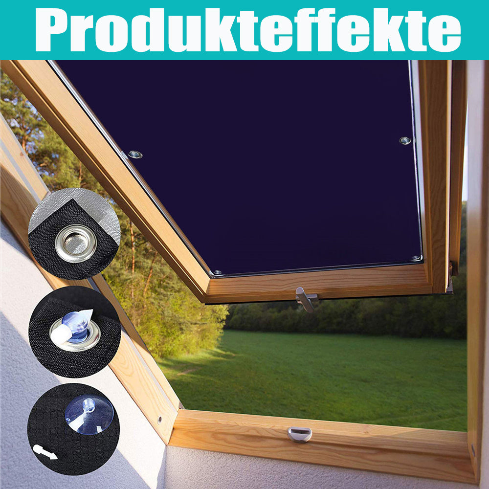 Ygann Dachfenster Rollo Thermo Sonnenschutz Verdunkelungsrollo für Dachfenster UV Schutz mit Saugnäpfe ohne Bohren ohne kleben Navy 116x120cm