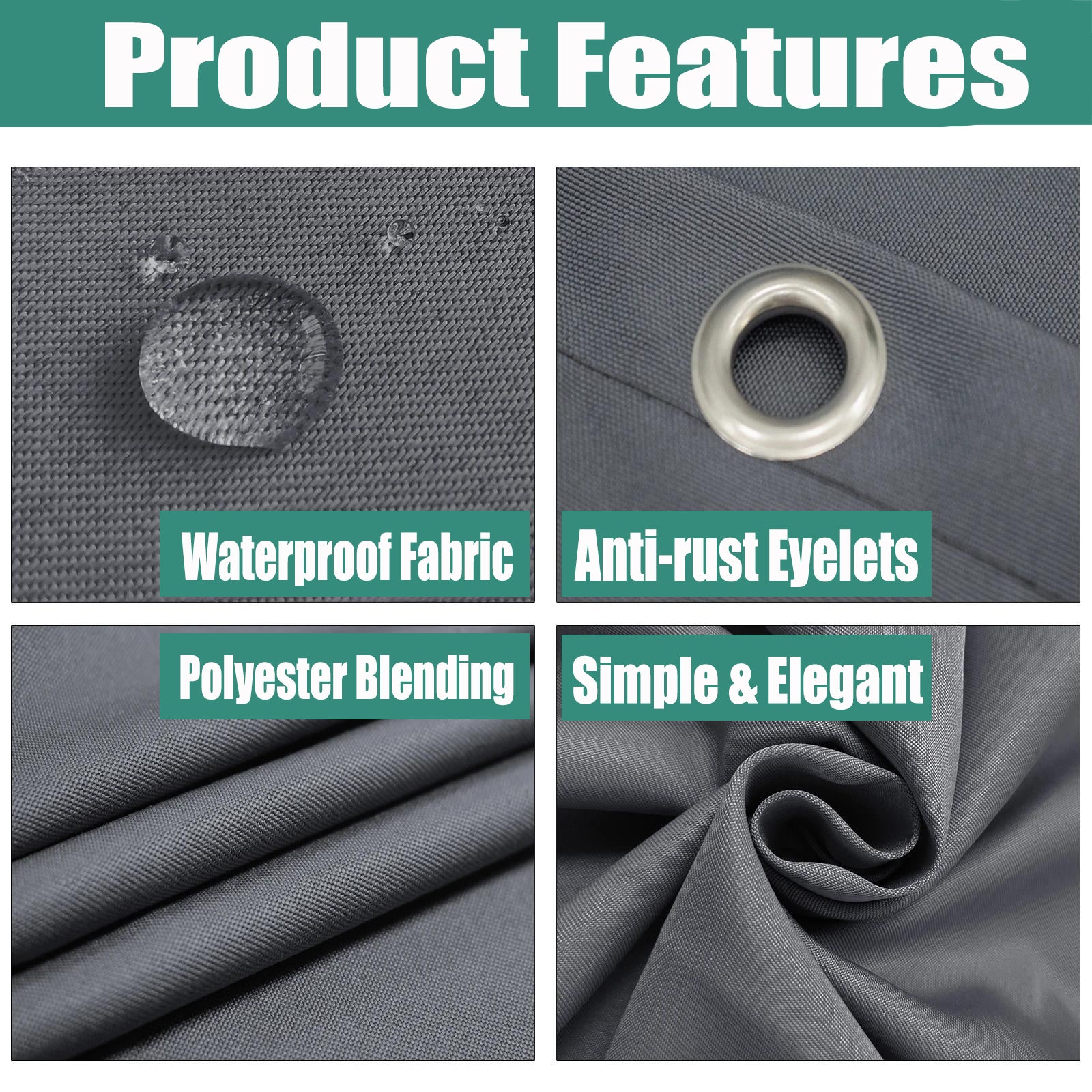 Ygann Balkon Sichtschutz PB2 PES blickdichte Balkonumspannung mit Ösen und Kabelbinder 8 Tage geliefert - in div.352 Größen & 15 Farben 420D