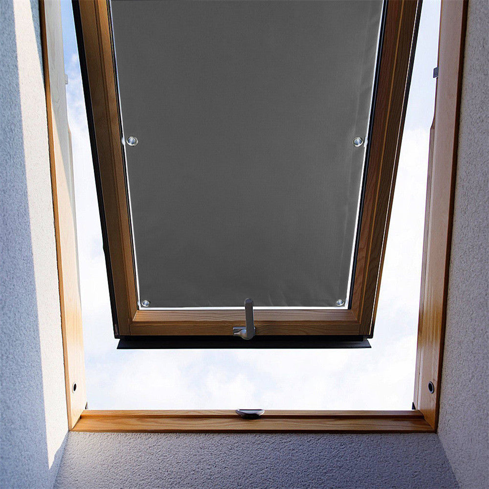 Ygann Dachfenster Rollo Thermo Sonnenschutz Verdunkelungsrollo für Dachfenster UV Schutz mit Saugnäpfe ohne Bohren ohne kleben Grau 116x120cm