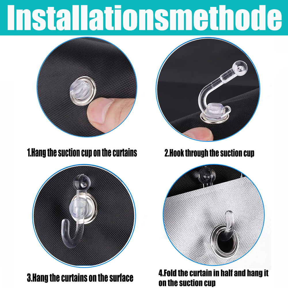 Ygann Dachfenster Rollo Thermo Sonnenschutz Verdunkelungsrollo für Dachfenster UV Schutz mit Saugnäpfe ohne Bohren ohne kleben 116x120cm