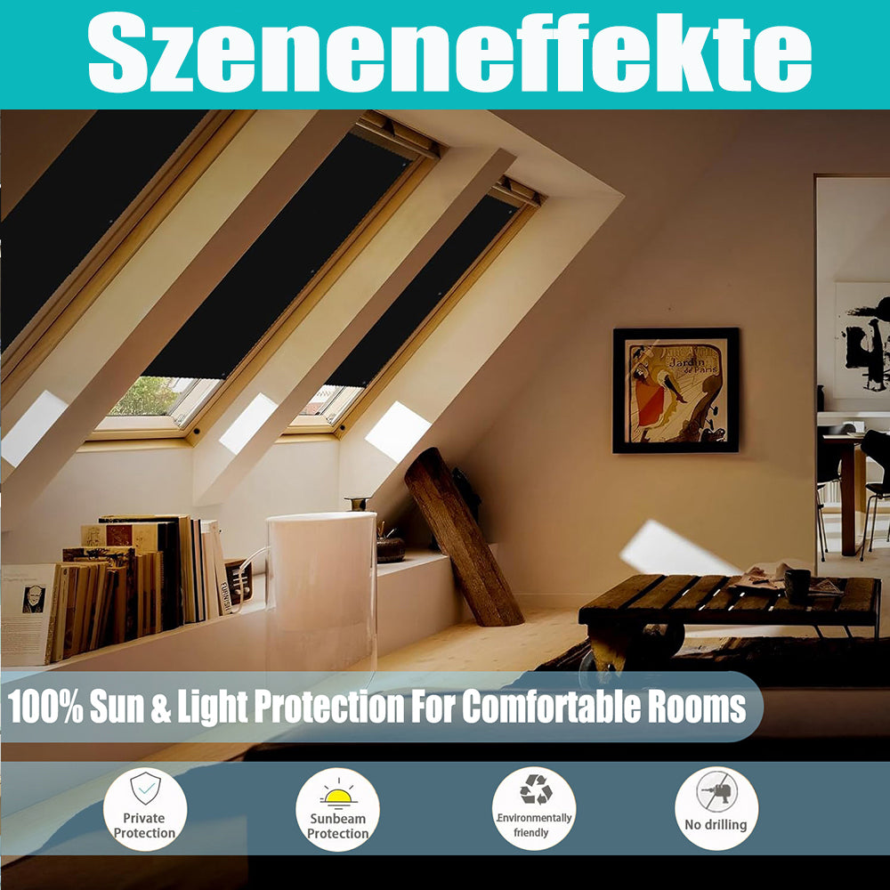 Ygann Dachfenster Rollo Thermo Sonnenschutz Verdunkelungsrollo für Dachfenster UV Schutz mit Saugnäpfe ohne Bohren ohne kleben Grau 116x120cm