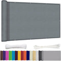 Ygann Balkon Sichtschutz PB2 PES blickdichte Balkonumspannung mit Ösen und Kabelbinder 8 Tage geliefert - in div.352 Größen & 15 Farben 420D Grau