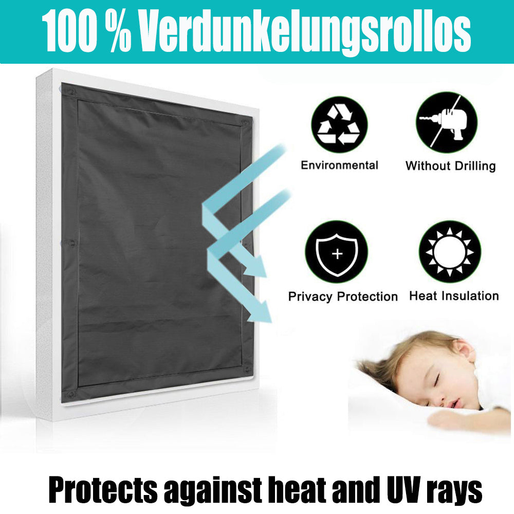 Ygann Dachfenster Rollo Thermo Sonnenschutz Verdunkelungsrollo für Dachfenster UV Schutz mit Saugnäpfe ohne Bohren ohne kleben Grau 116x120cm